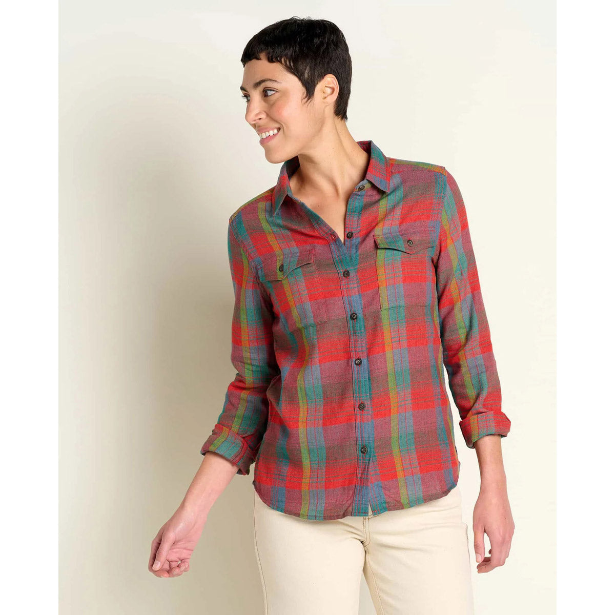 Toad&Co. Women's Re-Form Flannel Long Sleeve Shirt Winterberry