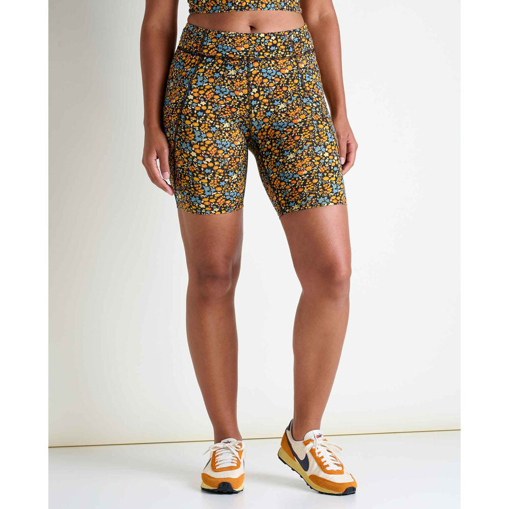 Toad&Co. Womens Terrane Bike Short Black Ditsy Print