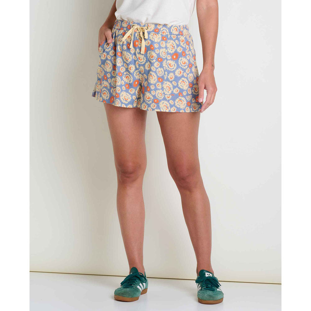 Toad&Co. Womens Taj Hemp Pull-On Short North Shore Shape Print
