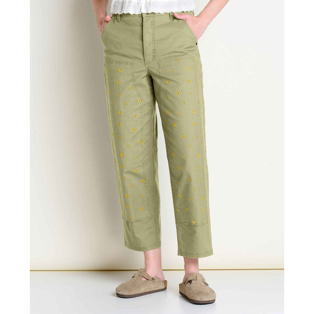 Toad&Co. Womens Juniper Utility Pant Yucca Embroidery