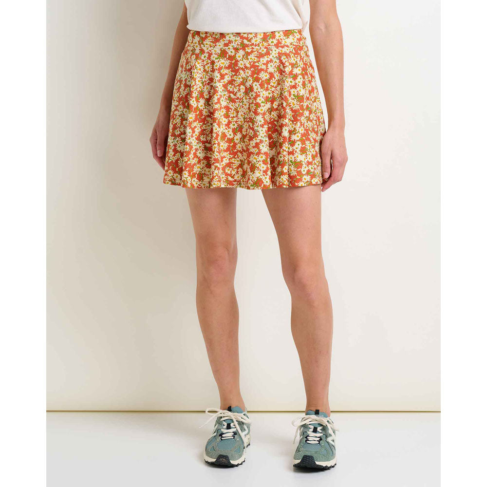 Toad&amp;Co. Womens Birdie Skort Mango Daisy Field Print