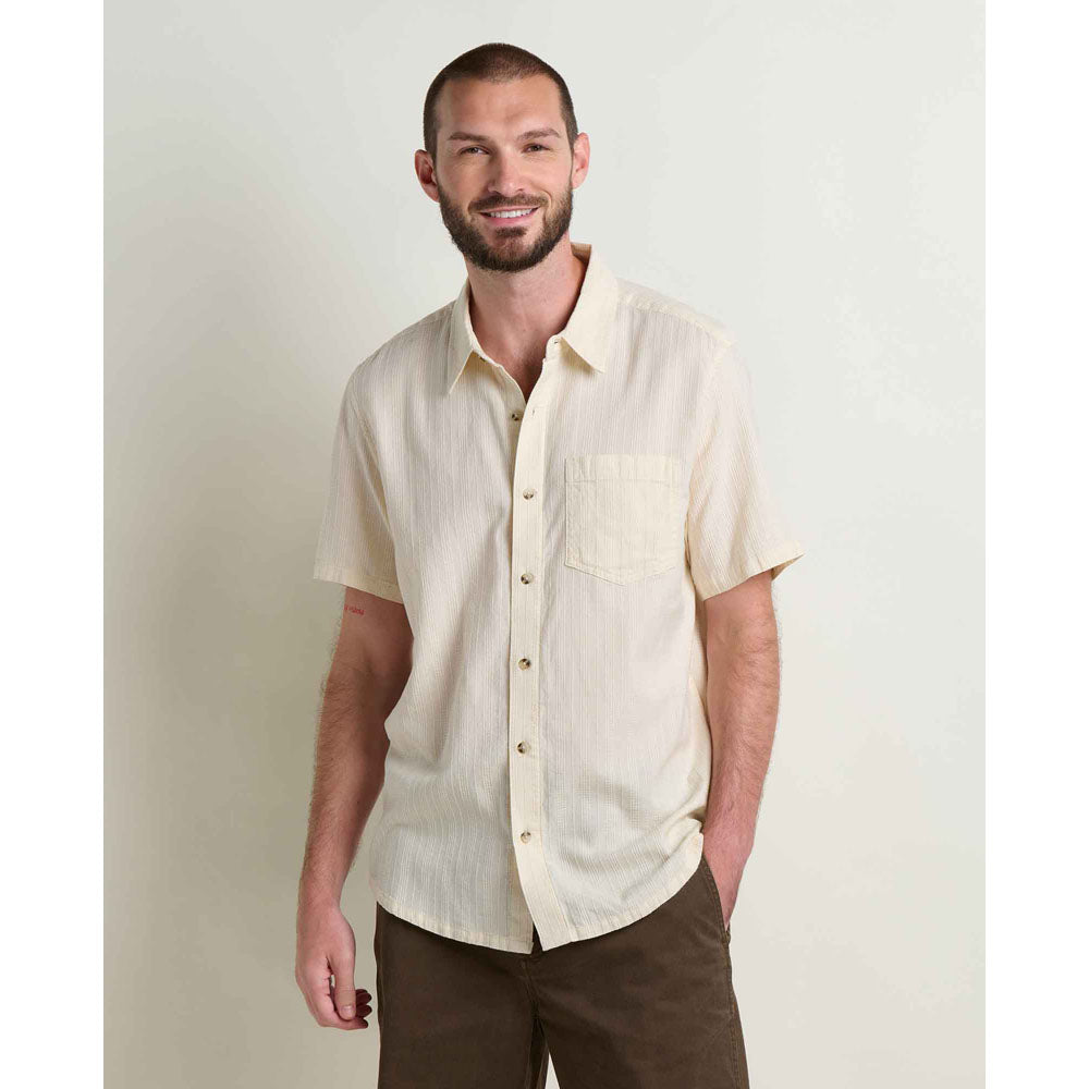 Toad&Co. Mens Airscape Short Sleeve Shirt Salt Dobby
