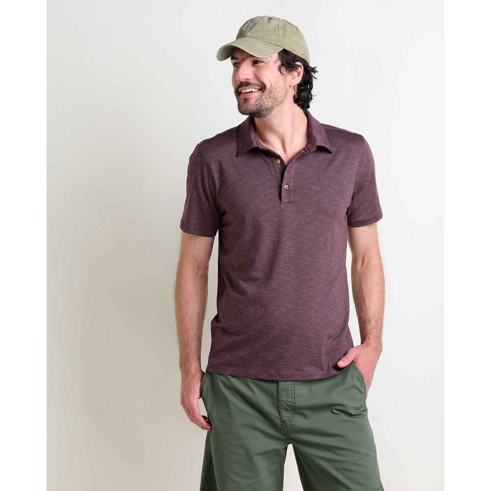 Toad&Co. Mens Tempo Short Sleeve Polo Raisin
