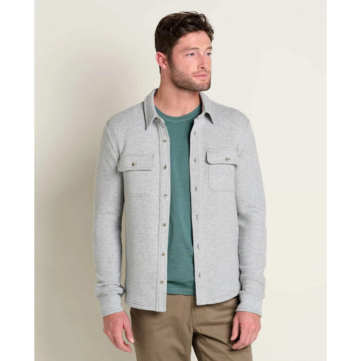 Toad&Co. Men's Moonwake Long Sleeve Shirt Heather Grey
