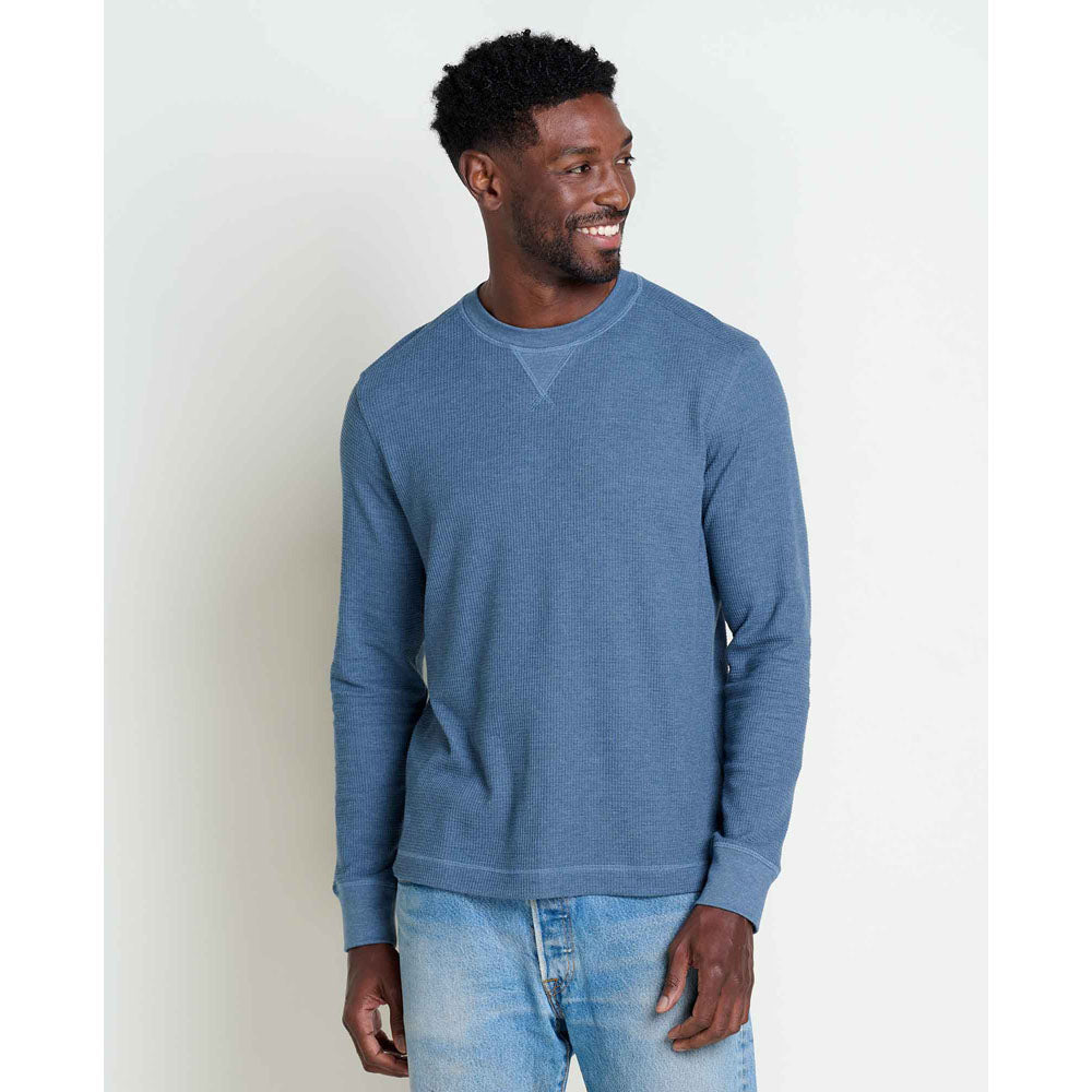 Toad&Co. Mens Framer II Long Sleeve Crew Pacific Blue