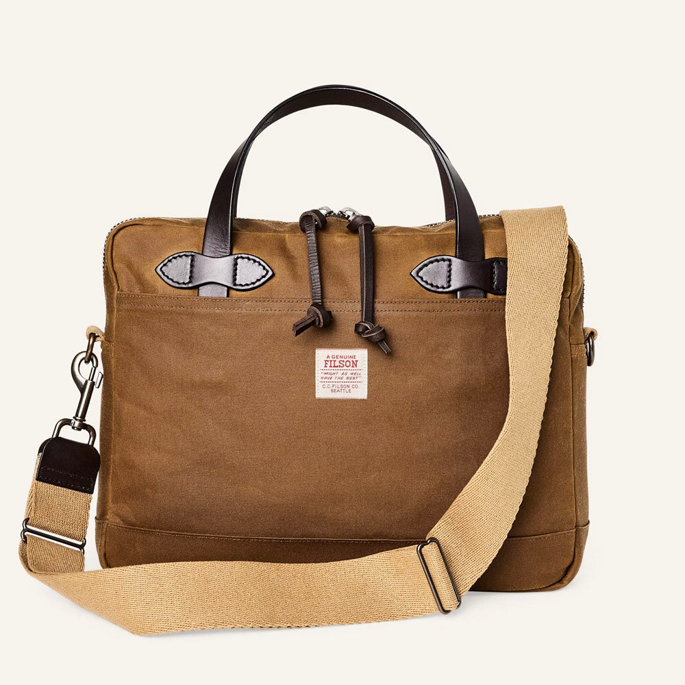 Filson Tin Cloth Compact Briefcase Dark Tan