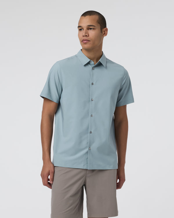 Vuori M SS Manhattan Button Down MIT Mist