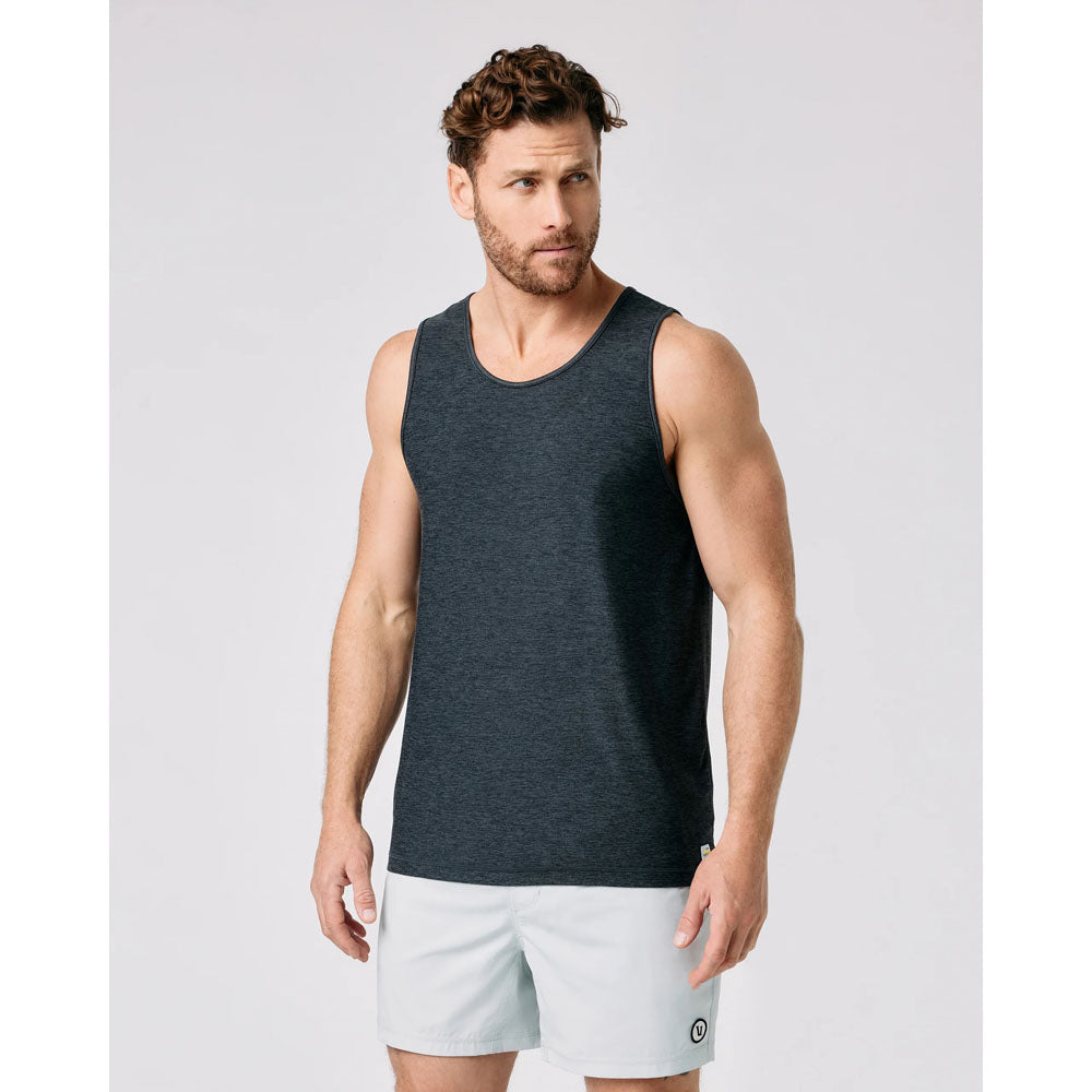 Vuori Mens Strato Tech Tank Charcoal Heather
