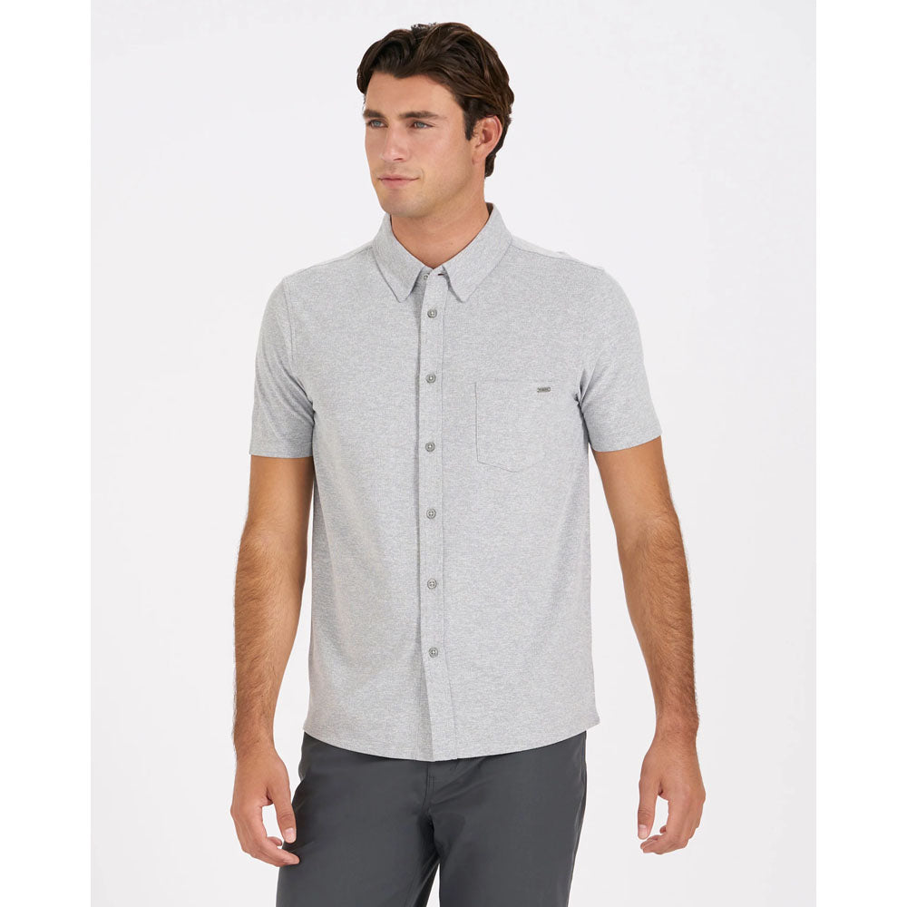 Vuori M SS Ace Button Down Light Grey