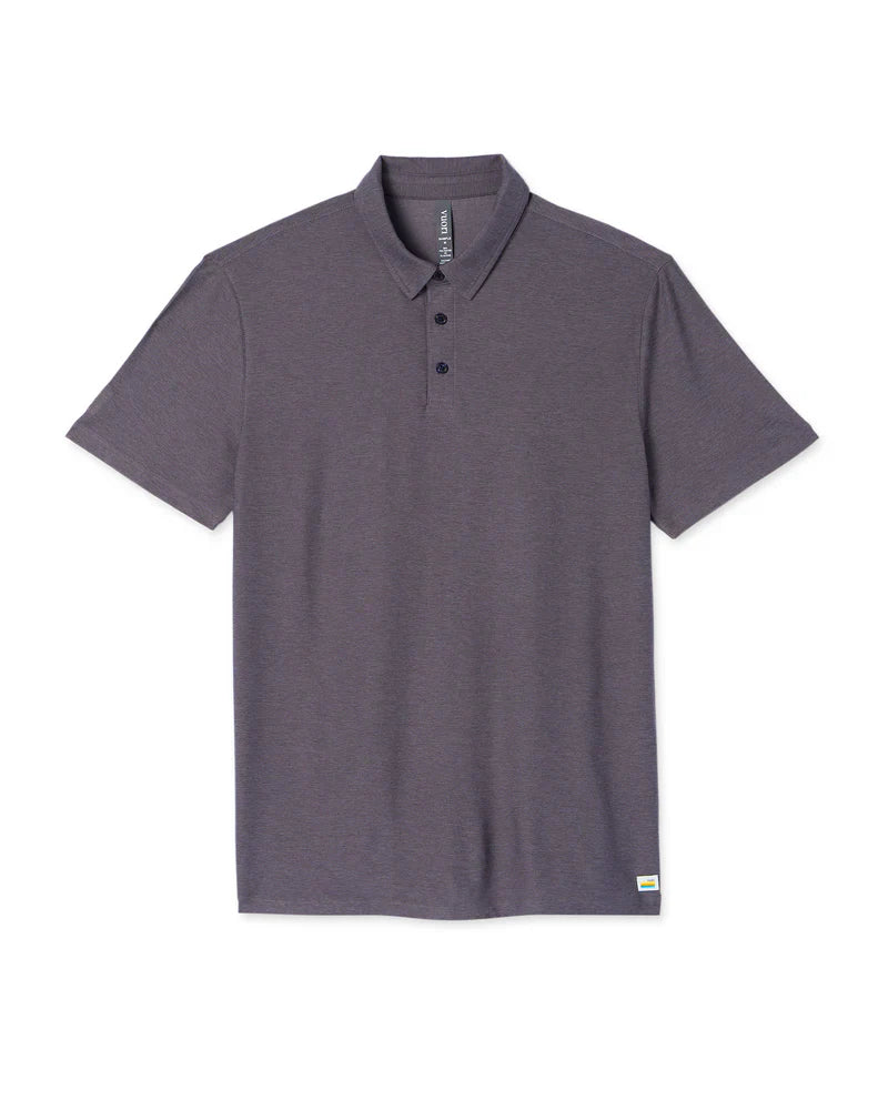 Vuori Mens Strato Tech Polo HPB Pool Blue Heather