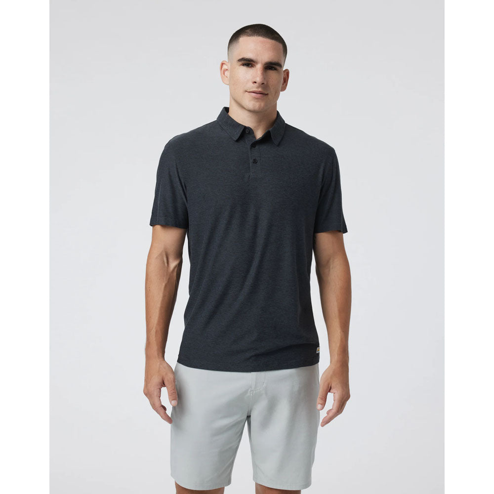 Vuori M Strato Tech Polo Charcoal Heather