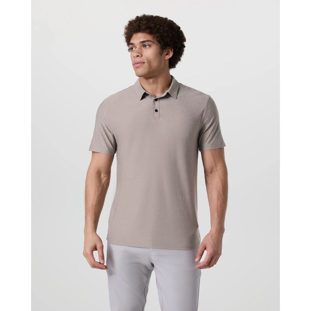 Vuori M Strato Tech Polo Mocha Heather