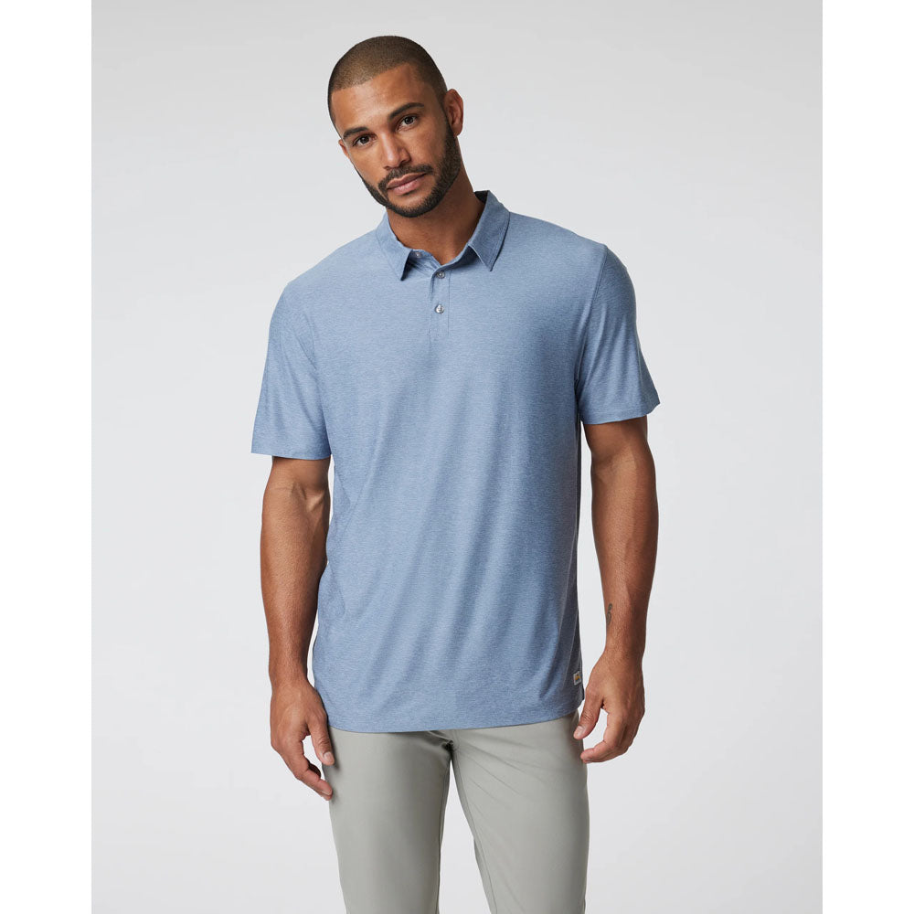 Vuori M Strato Tech Polo Chambray Heather