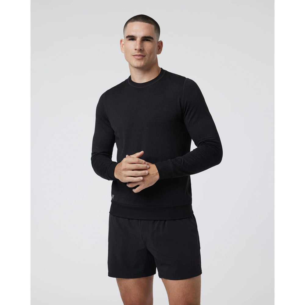 Vuori Mens Ponto Performance Crew Black Heather