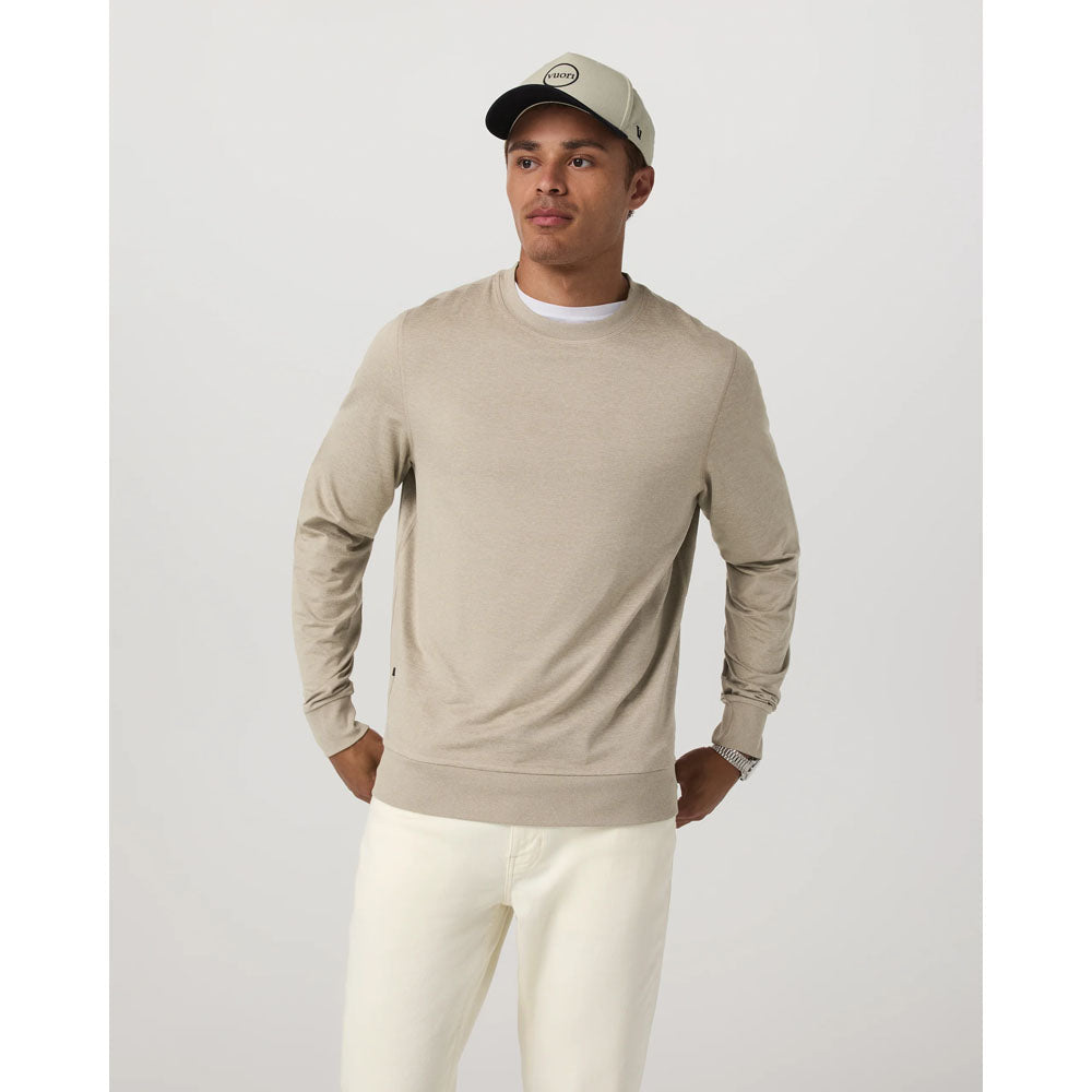 Vuori Mens Ponto Performance Crew Sable Heather