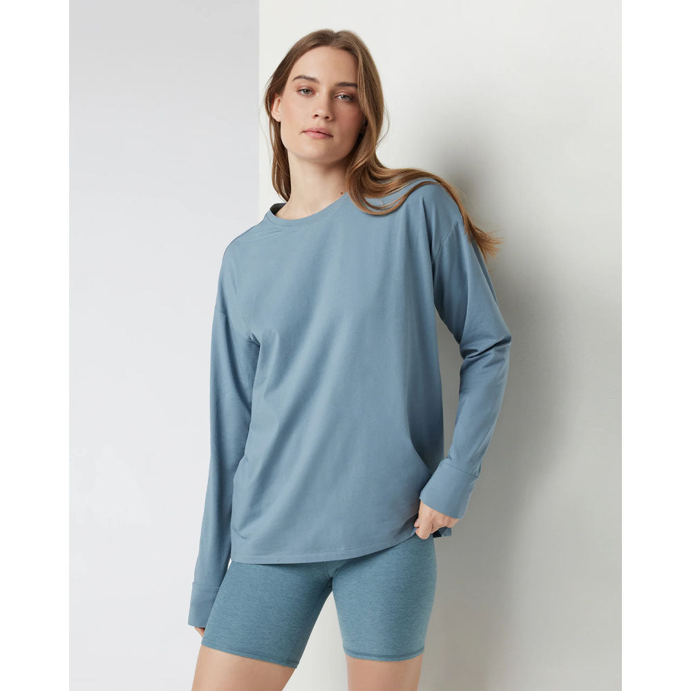 Vuori W LS Feather Tee moke Blue / S