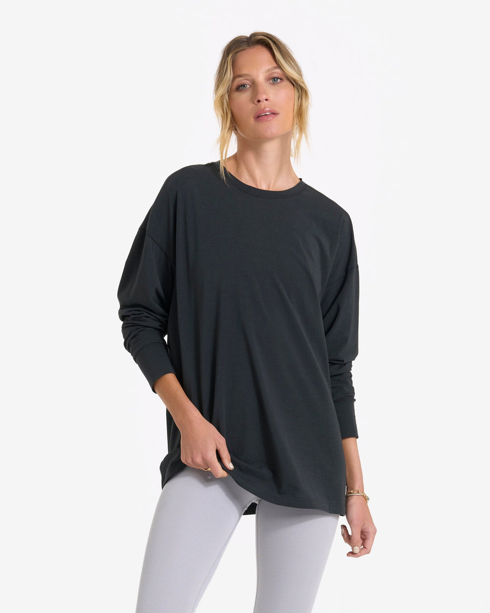Vuori W LS Feather Tee STP Smokey Taupe