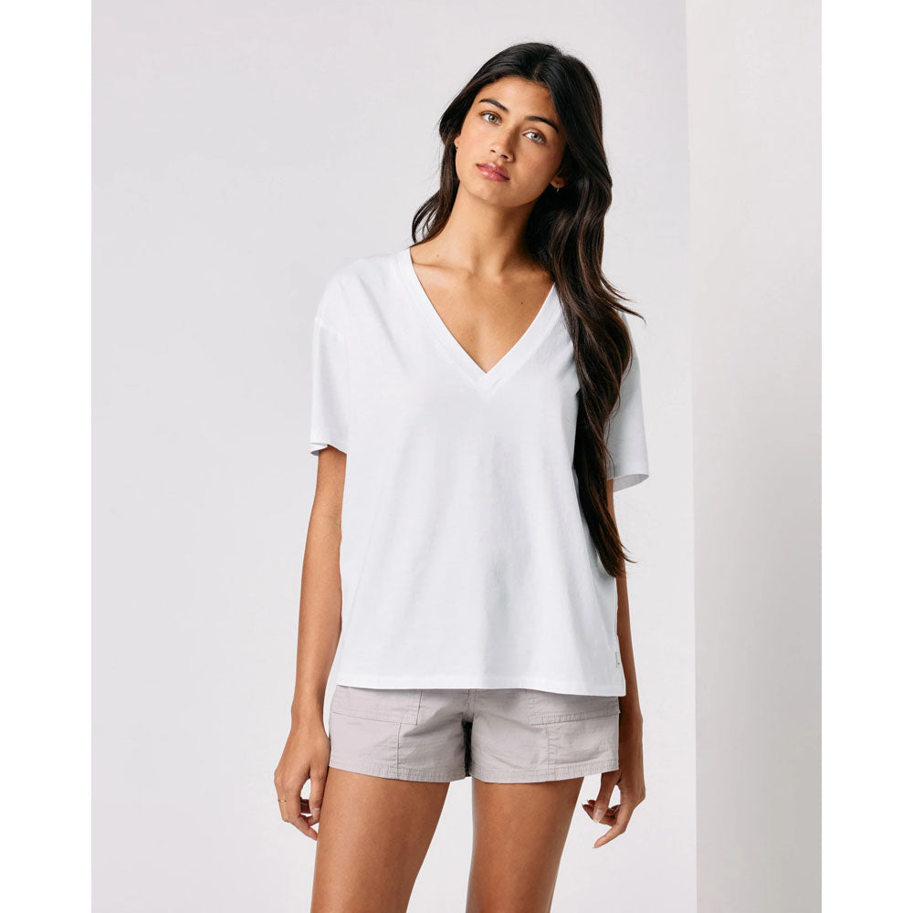 Vuori W Sutton V Neck White