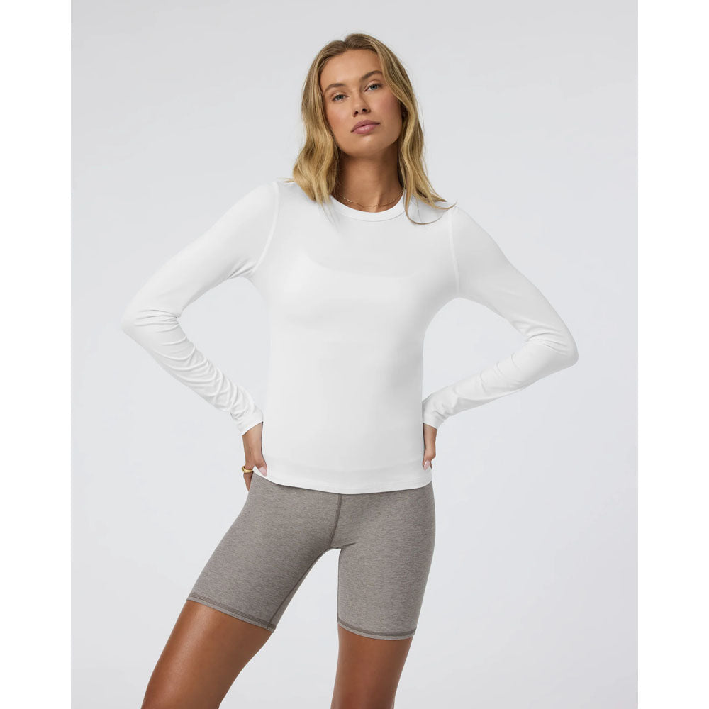 Vuori W LS Lux Crew Tee White