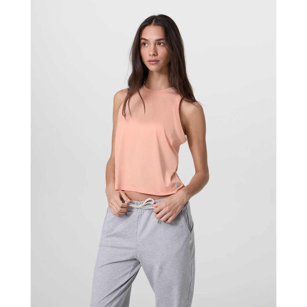 Vuori Womens Energy Top Bright Peach Heather