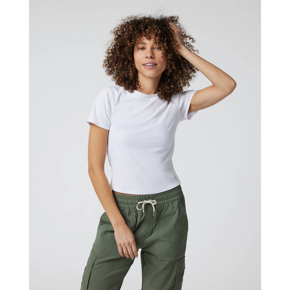 Vuori Womens Mudra Fitted Tee White
