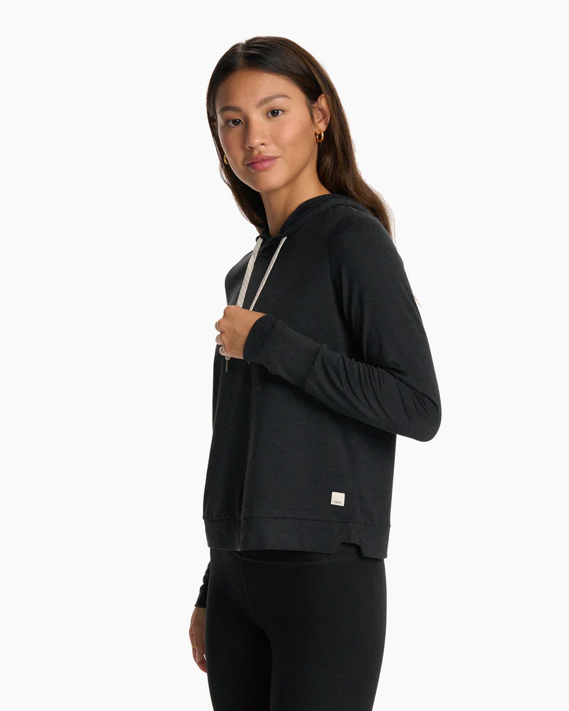 Vuori Women's Halo Essential Hoodie HBK Black Heather