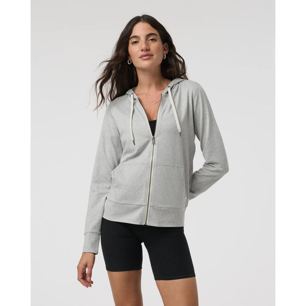 Vuori Womens Halo Performance Hoodie 2.0 Pale Grey Heather