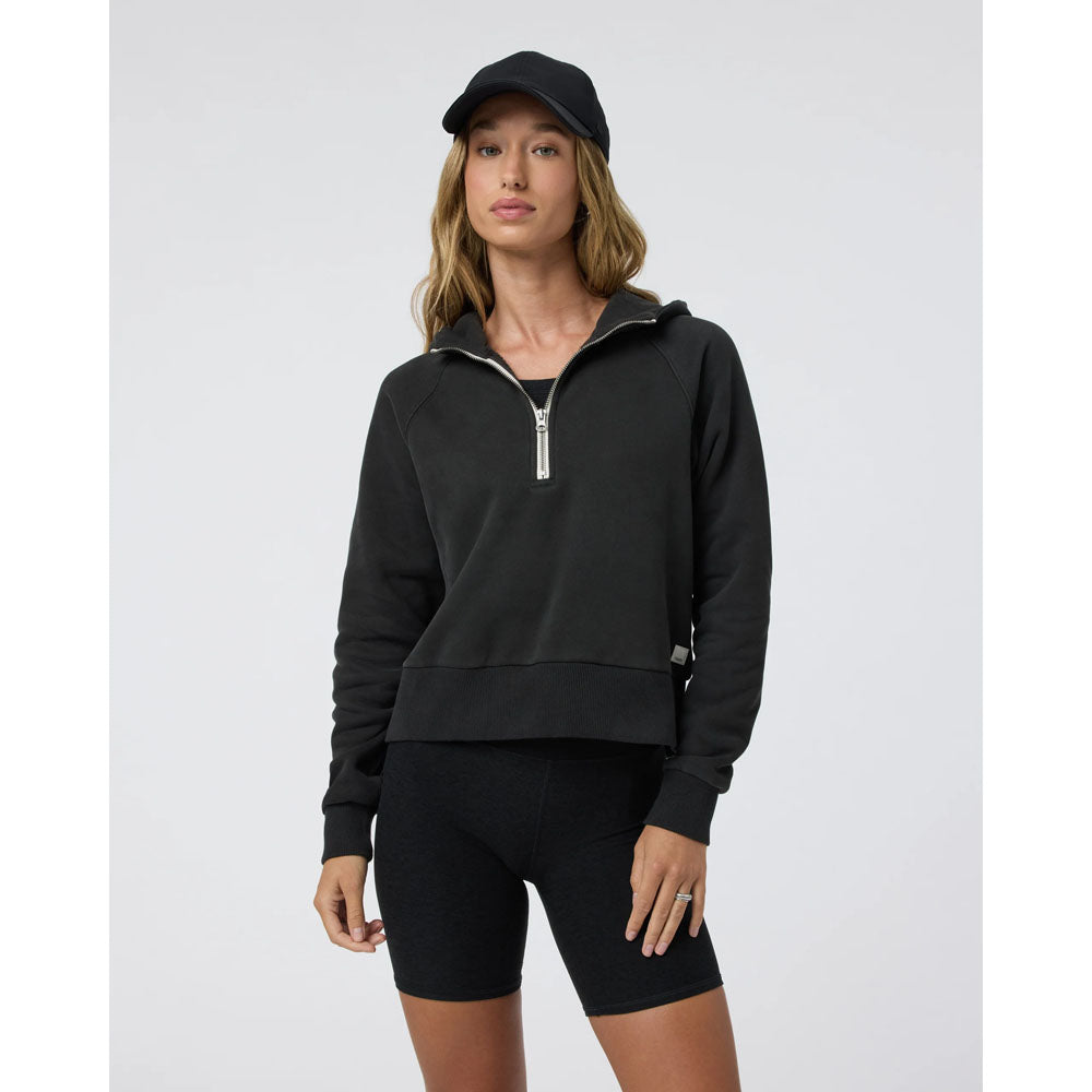 Vuori W Restore 1/2 Zip Hoodie Washed Black