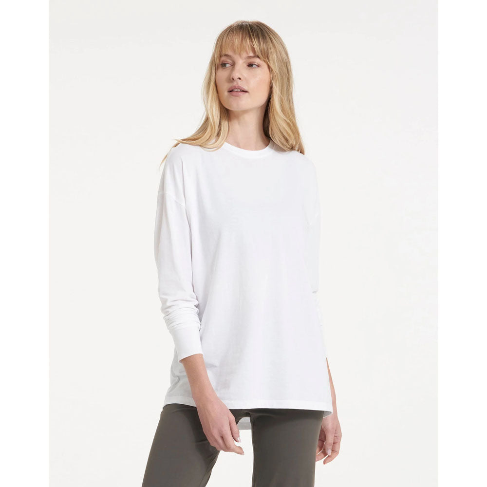 Vuori W LS Feather Tee White
