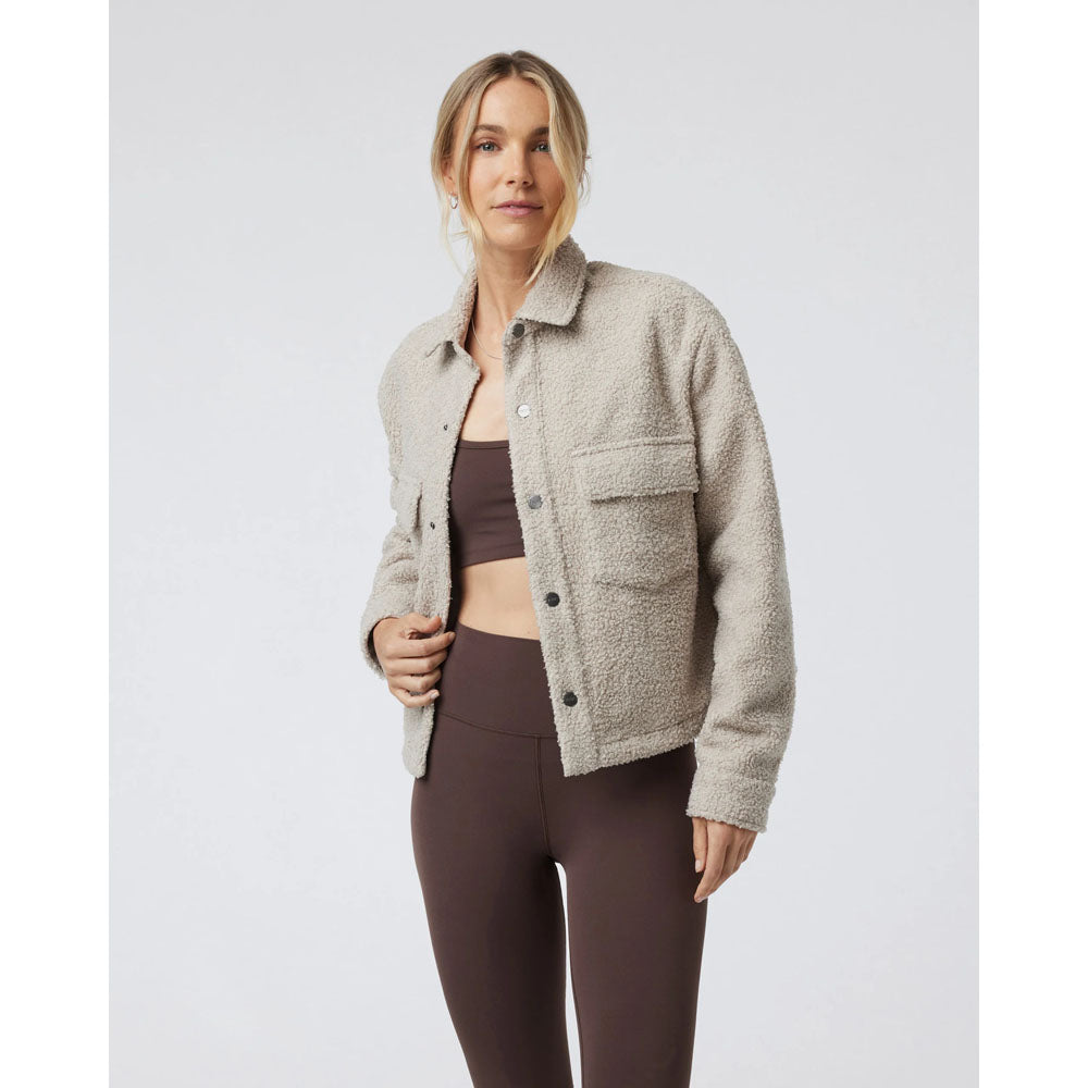 Vuori W Sycamore Short Shirt Jacket Dark Salt