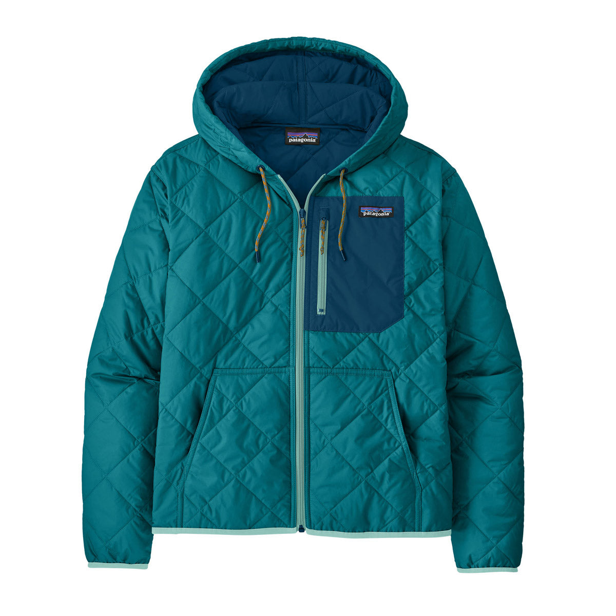 Patagonia Women&#39;s Diamond Quilted Bomber Hoody Belay Blue