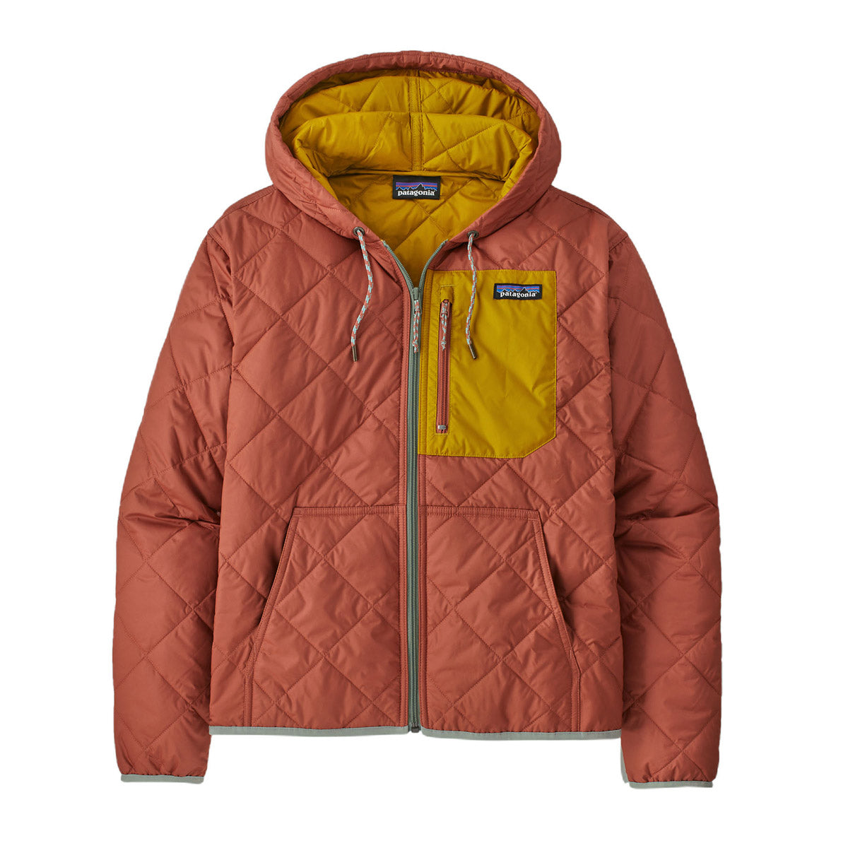 Patagonia Women&#39;s Diamond Quilted Bomber Hoody Burl Red