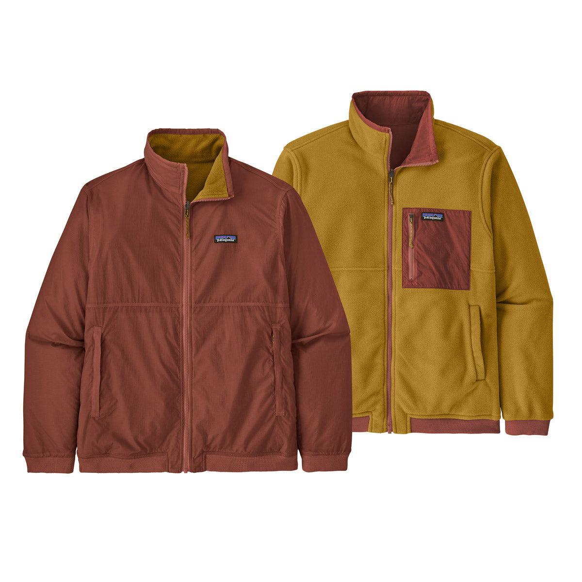 Patagonia Men's Reversible Shelled Microdini Jacket Burl Red
