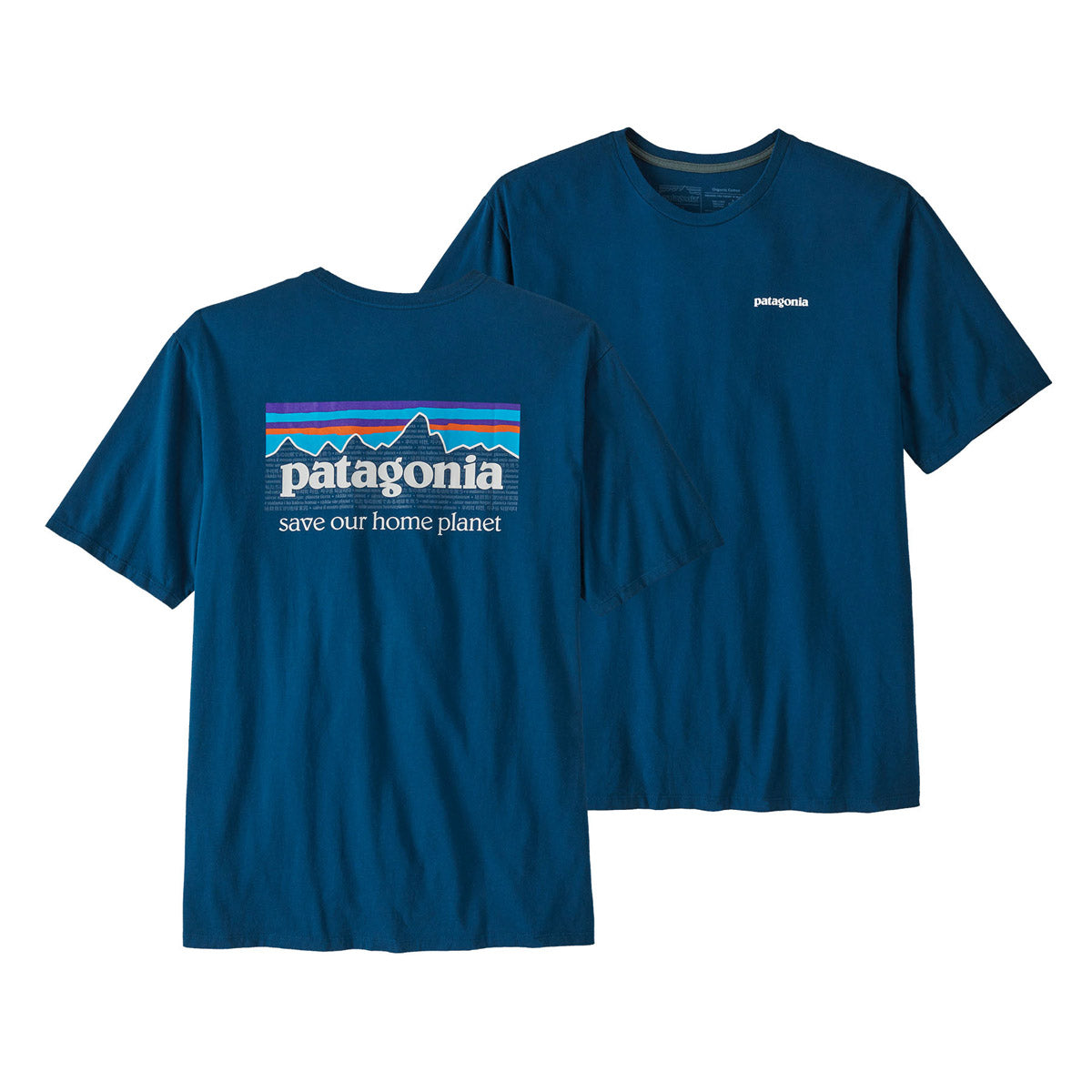 Patagonia Men's P-6 Mission Organic T-Shirt Lagom Blue