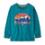 Patagonia Baby Long-Sleeved Regenerative Organic Certified Cotton Fitz Roy Flur Belay Blue