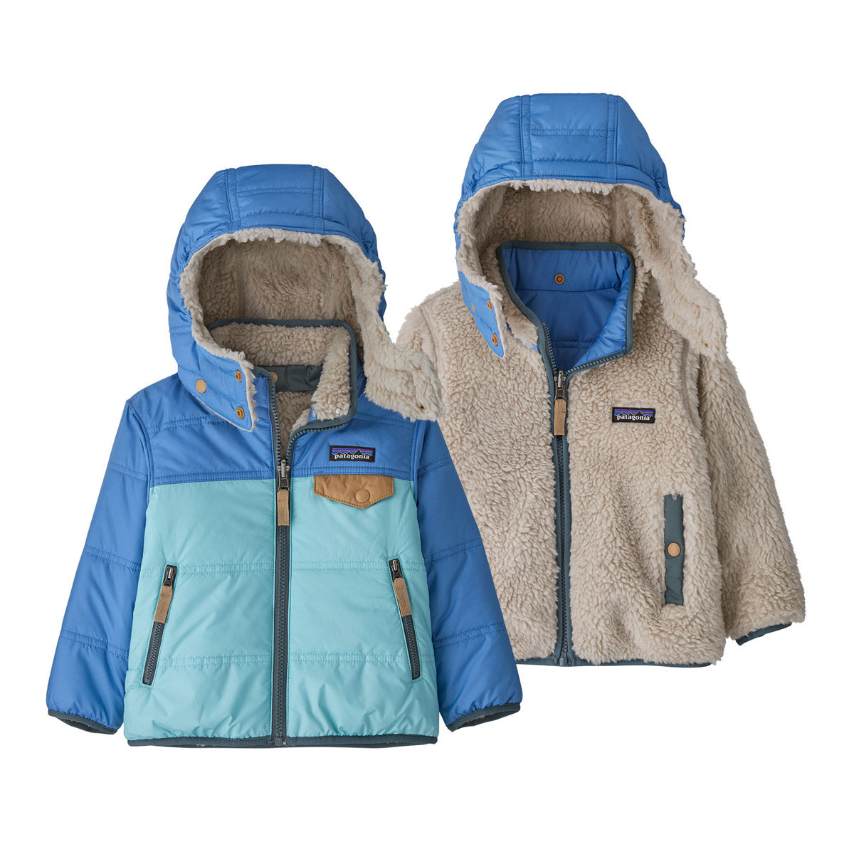 Patagonia Baby Reversible Tribbles Hoody Skiff Blue
