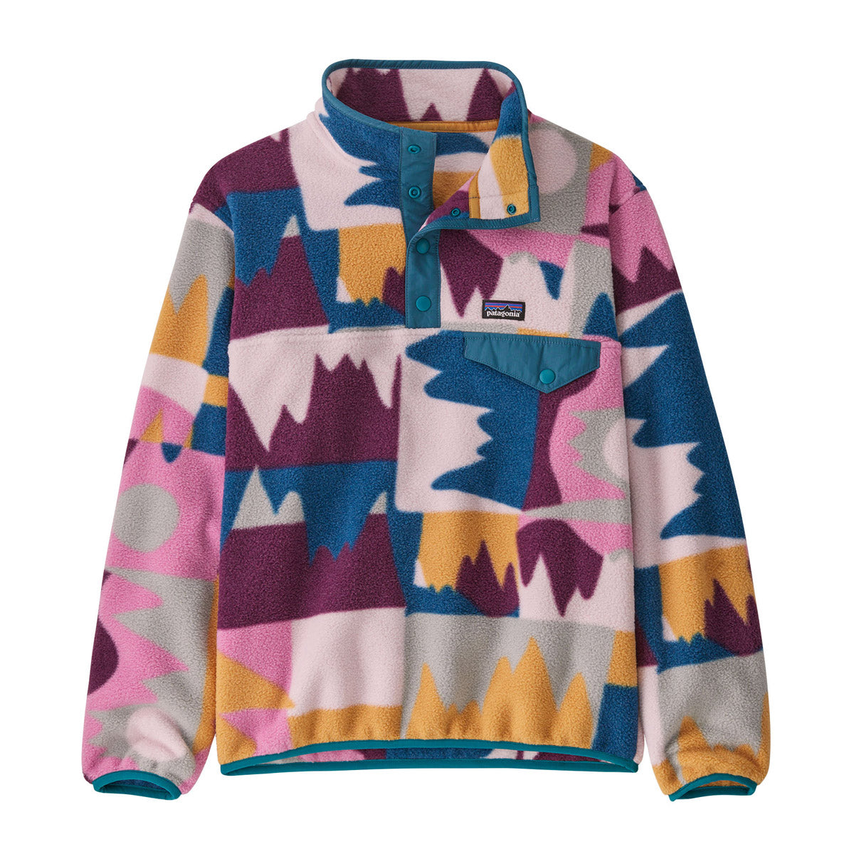 Patagonia Kids' Lightweight Synchilla Snap-T Pullover Frontera: Marble Pink