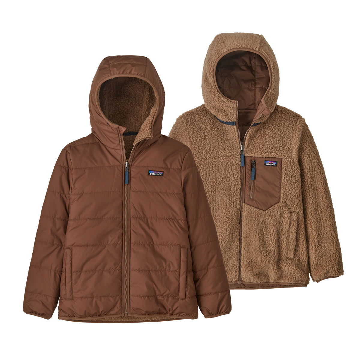 Patagonia Kids' Reversible Ready Freddy Hoody Moose Brown