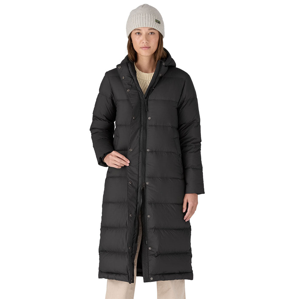 Patagonia Womens Silent Down Long Parka Black