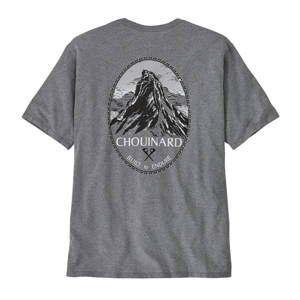Patagonia Mens Chouinard Crest Pocket Responsibili-Tee Gravel Heather