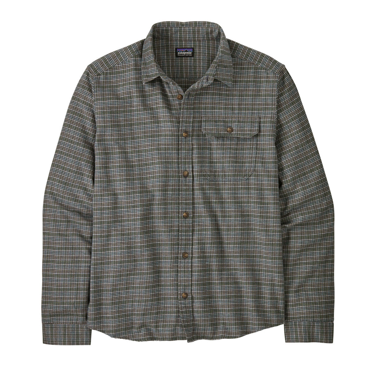 Patagonia Men&#39;s Long-Sleeved LW Fjord Flannel Shirt Tracks: Thermal Blue