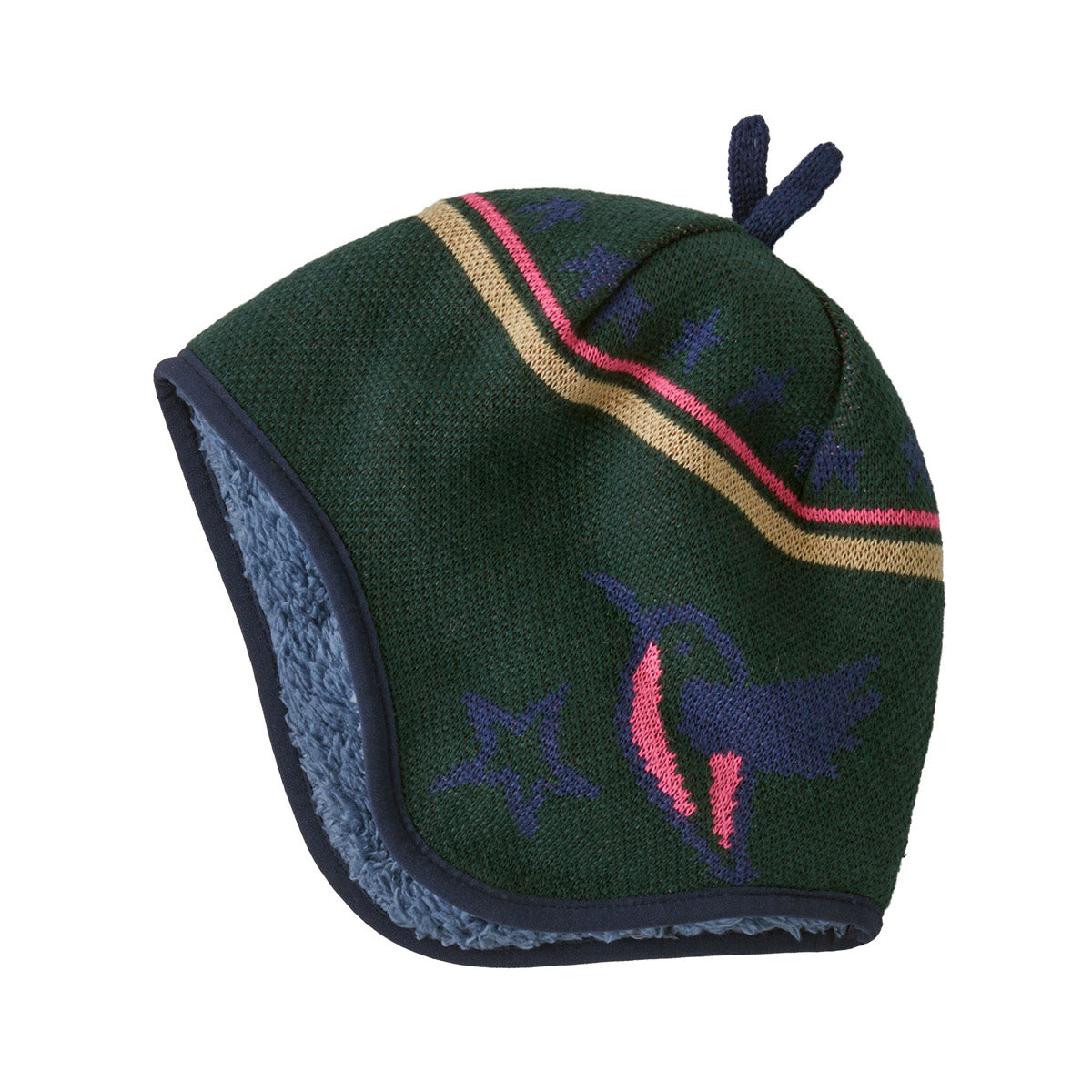 Patagonia Baby Reversible Beanie Allen Stars: Conifer Green