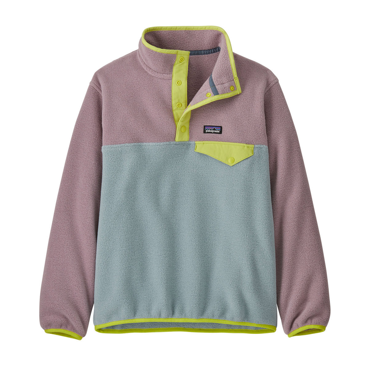 Patagonia Kids&#39; Lightweight Synchilla Snap-T Fleece Pullover Thermal Blue