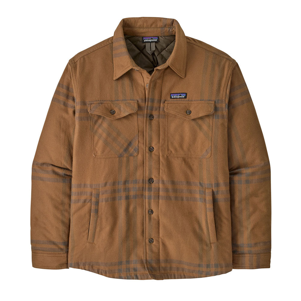 Patagonia Mens Lightweight Insulated Fjord Flannel Shirt Defend: Deer Brown