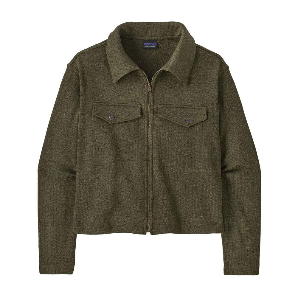 Patagonia Womens Better Sweater Zippered Chore Jacket Basin Green