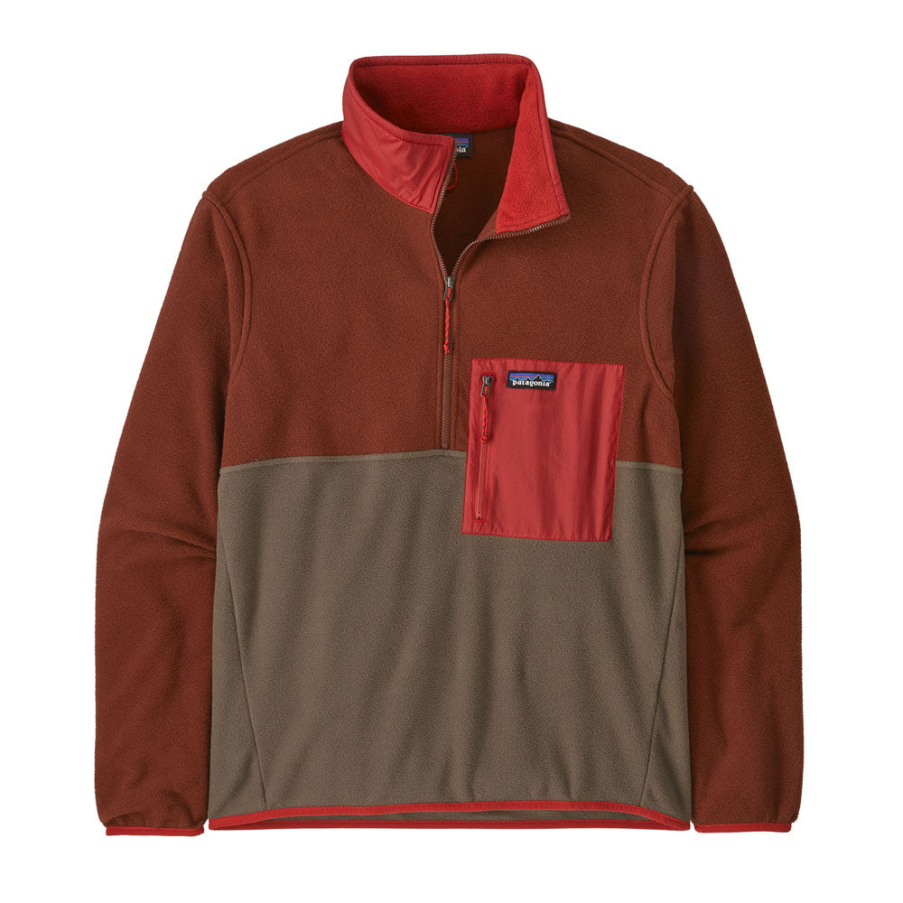 Patagonia Mens Microdini 1/2 Zip Pullover Marlow Brown