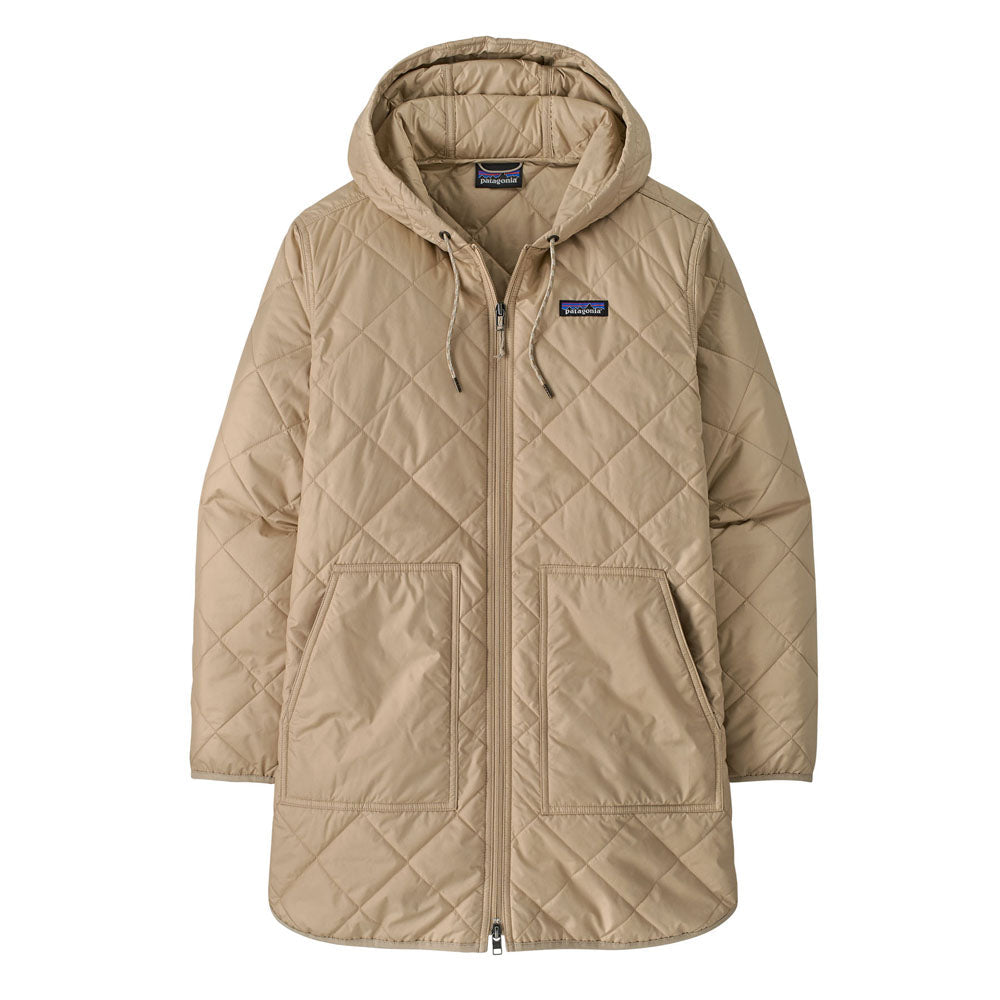 Patagonia Womens Diamond Quilted Parka Oar Tan