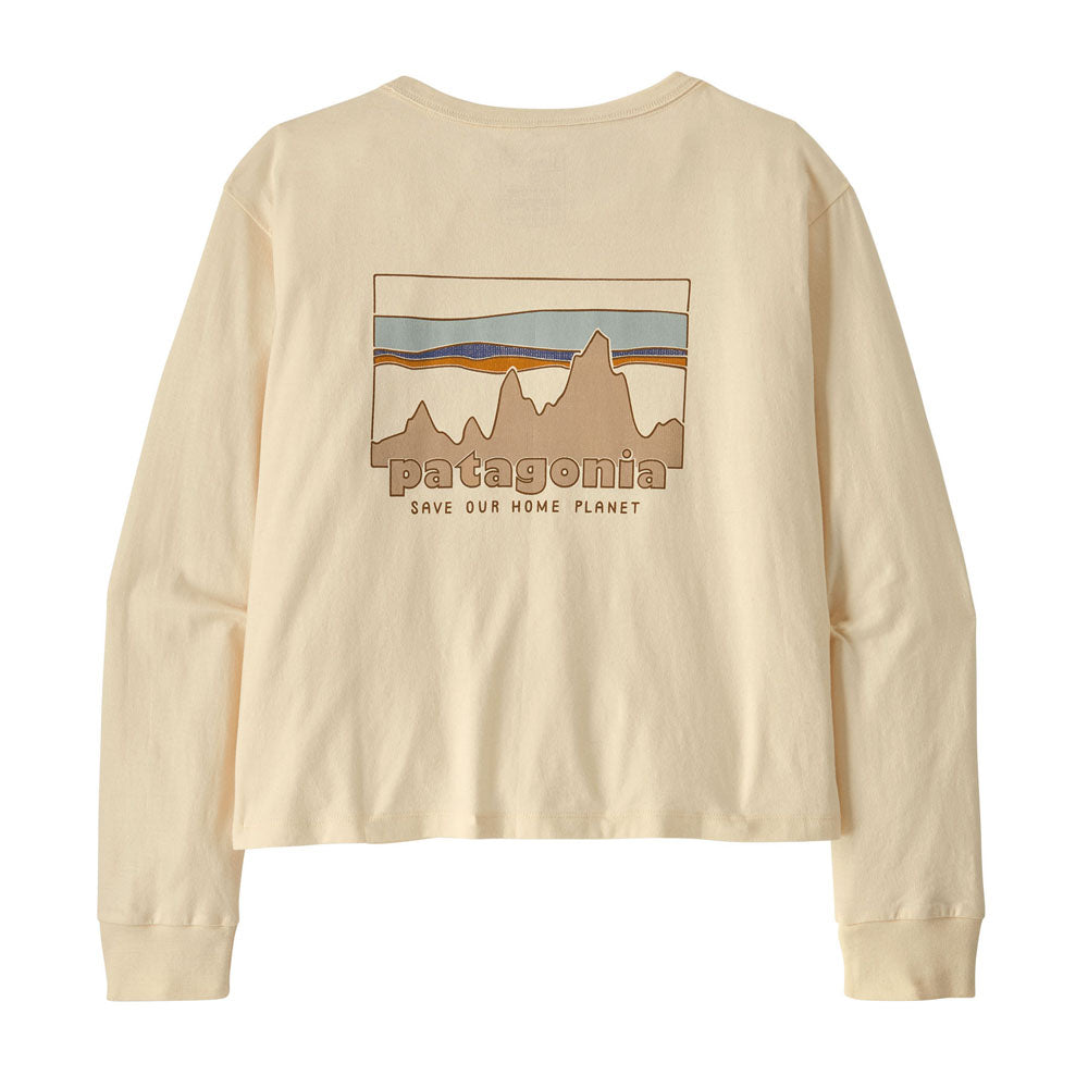 Patagonia Womens Long-Sleeved 73 Skyline Easy Cut Organic T-Shirt Undyed Natural