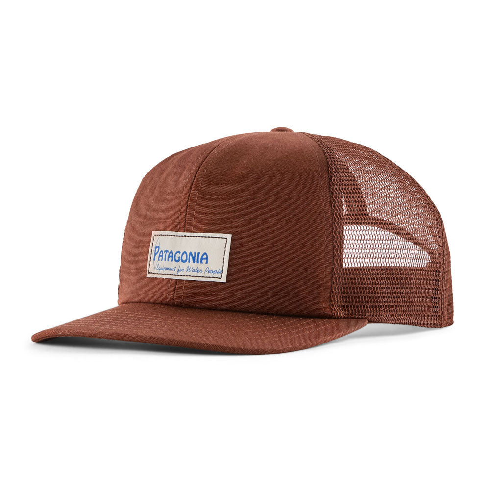 Patagonia Relaxed Trucker Hat Water People Label: Dried Vanilla