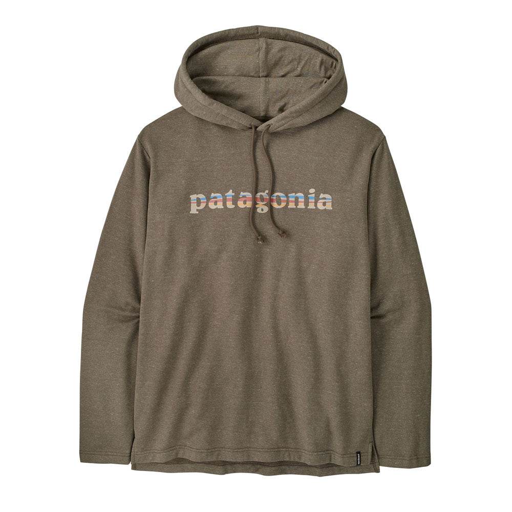 Patagonia Mens Lightweight 73 Text Logo Wildrise Hoody Marlow Brown